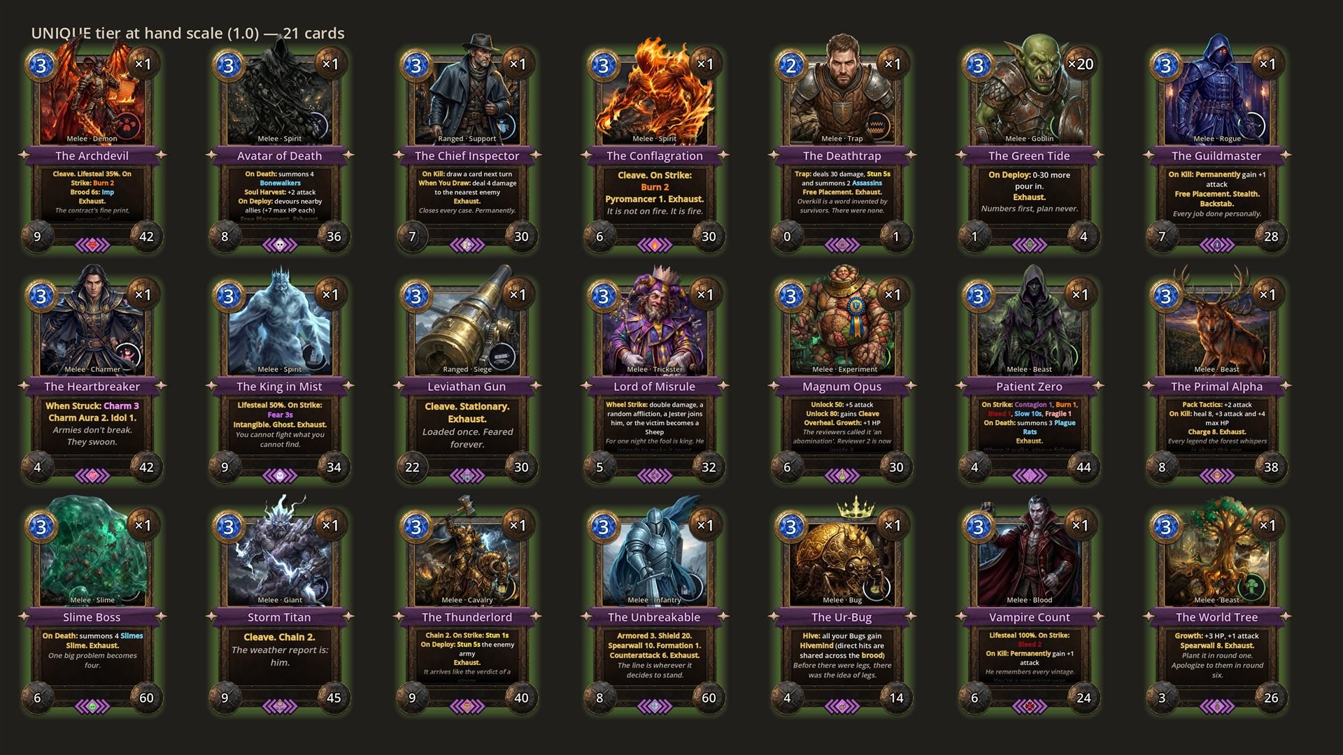 unique cards