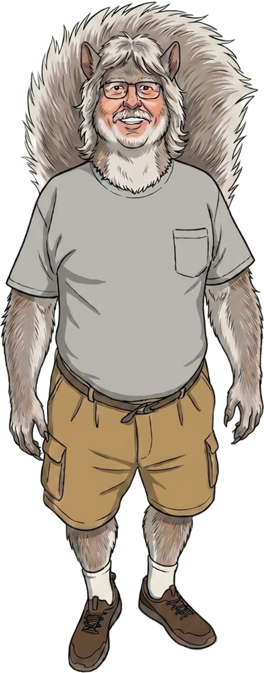 Uncle Jim in squirrel form